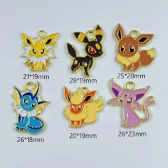6 Styles 10pcs Pokemon Cartoon DIY Anime Alloy Pendant