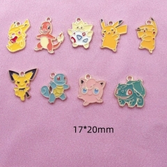 19 Styles 10pcs Pokemon Cartoon DIY Anime Alloy Pendant