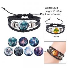 7PCS/SET 2 Styles Hatsune Miku Cartoon Anime Bracelet Wristband