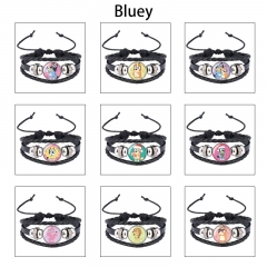 14 Styles Bluey Cartoon Anime Bracelet Wristband