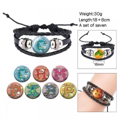 7PCS/SET 2 Styles Sanrio Cartoon Anime Bracelet Wristband