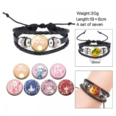 7PCS/SET 2 Styles Bocchi the Rock! Cartoon Anime Bracelet Wristband