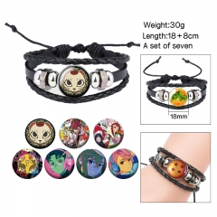 7PCS/SET 2 Styles Dandadan Cartoon Anime Bracelet Wristband
