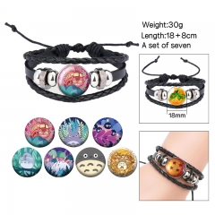 7PCS/SET 2 Styles My Neighbor Totoro Cartoon Anime Bracelet Wristband