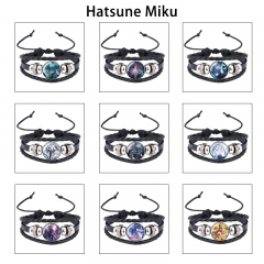 14 Styles Hatsune Miku Cartoon Anime Bracelet Wristband