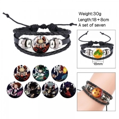 7PCS/SET 2 Styles My Hero Academia Cartoon Anime Bracelet Wristband