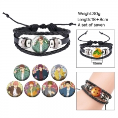 7PCS/SET 2 Styles Free Cartoon Anime Bracelet Wristband