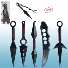 5款火影16cm黑色卡装武器(黑绳)一个