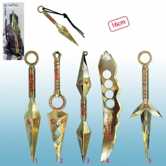 5款火影16cm金色卡装武器(黑绳)一个