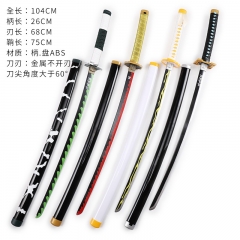 （Metal）24 Styles 103CM Demon Slayer: Kimetsu no Yaiba Anime Metal Sword Katana