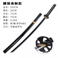 （Wooden) 102CM Black Clover Anime Wooden Sword Katana