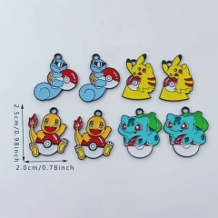 4 Styles 10PCS/SET Pokemon Cartoon DIY Anime Alloy Pendant
