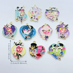 10 Styles 10PCS/SET Helluva Boss Cartoon DIY Anime Alloy Pendant