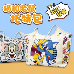 正版猫和老鼠包包斜挎包帆布包女生帆布包diy帆布包便携日用女ins