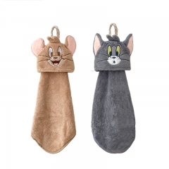 AFGH正版猫和老鼠TOM JERRY可收纳洗脸巾擦手巾可挂式加厚吸水