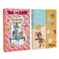 正版猫和老鼠笔记本三折页日记本镂空彩页TomandJerry学生日记本