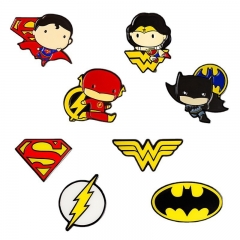 5 Styles Authentic Superman Cartoon Pin Anime Alloy Brooch