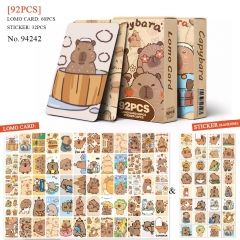 92PCS/SET Capybara Cartoon Cosplay Anime Lomo Card