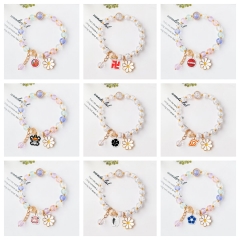 13 Styles One Piece Chainsaw Man Naruto Cartoon Anime Acrylic Bracelets