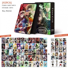 2 Styles 92PCS/SET Black Clover Cartoon Anime Lomo Card