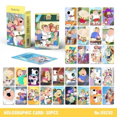 30张卡通动漫镭射卡恶搞之家闪卡Familyguy自印珍藏照片卡LOMO卡