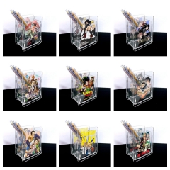 创意卡通动漫定制笔筒双面亚克力收纳筒链锯人过家家东京周边DIY