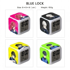 ( With Light) 7 Styles Blue Lock Cartoon LED Anime Clock