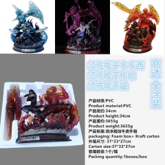 ( With Light) 3 Styles 34cm Naruto Hatake Kakashi Uchiha Sasuke Uchiha Itachi Cartoon Anime PVC Figures