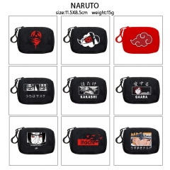 9 Styles Naruto Cartoon Plush Anime Coin Purse