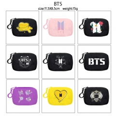 BTS 动漫毛绒零钱包收纳包耳机包硬币零钱包