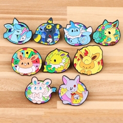 5 Styles Pokemon Cartoon Pin Anime Alloy Brooch