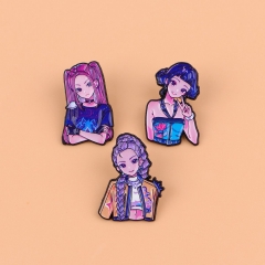 7 Styles K-Pop: Demon Hunters Cartoon Pin Anime Alloy Brooch