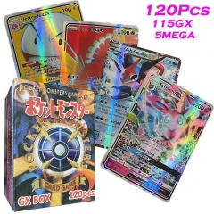 120Pcs(115GX5MEGA) Pokemon Cartoon Anime Cards