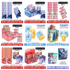 24 Styles Genshin Impact Cartoon Anime Cards