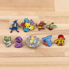 6 Styles Pokemon Cartoon Pin Anime Alloy Brooch
