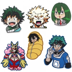 5 Styles My Hero Academia Cartoon Anime Embroidered Fabric Patch