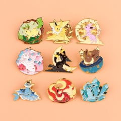 5 Styles K-Pop: Demon Hunters Cartoon Pin Anime Alloy Brooch