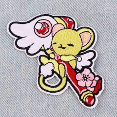 新款卡通虎狗熊动物刺绣布贴补丁服装箱包辅料动画热熔胶背胶布