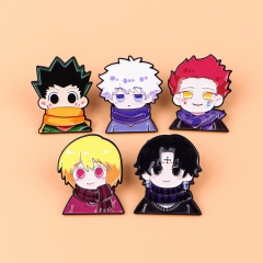 5 Styles HUNTER×HUNTER Cartoon Pin Anime Alloy Brooch