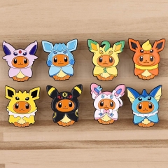 8 Styles Pokemon Cartoon Pin Anime Alloy Brooch