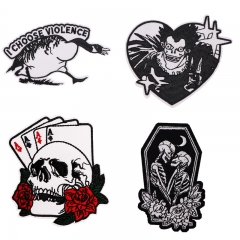 4 Styles Death Note Cartoon Anime Embroidered Fabric Patch