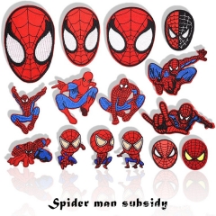 蜘蛛侠补丁贴电脑绣花标漫威章仔卡通刺绣布贴蜘蛛网刺绣章仔