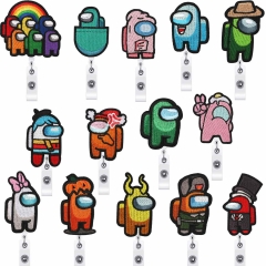 狼人杀易拉扣刺绣布贴鳄鱼夹卡通在我们之间补丁贴绣标易拉得