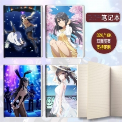 青春猪头少年胶套本麻衣学生礼品文具16k32k精致笔记本记事本动漫