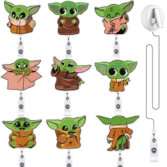 外星人宝宝易拉扣刺绣布贴360度旋转鳄鱼夹刺绣补丁贴亚马逊