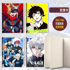 13*18.5cm 65Pages 14 Styles Blue Lock Cartoon Students Anime Stationery Notebook