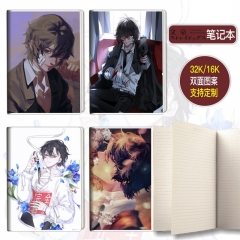 13*18.5cm 65Pages 11 Styles Bungo Stray Dogs Cartoon Students Anime Stationery Notebook
