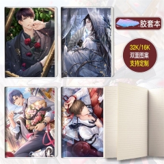 13*18.5cm 65Pages 33 Styles Love and Producers Cartoon Students Anime Stationery Notebook
