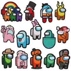 狼人杀卡通补丁贴电脑绣花标游戏人物刺绣布贴熨烫衣服服