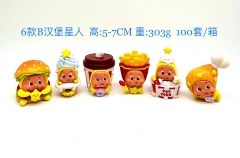 6PCS/SET 5-7CM Cute Cartoon Anime PVC Figures